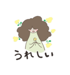 ブロッコリーヘアーの女の子（個別スタンプ：3）