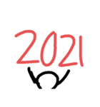 棒人間2021年スタンプ（個別スタンプ：3）