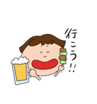 ビール好きな女の子（個別スタンプ：3）