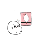 気高き文鳥ばーぶ雪さん りずみっく（個別スタンプ：4）