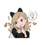 ネコミミちゃんとハチワレ2（個別スタンプ：19）