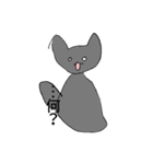 かわいいくろねこさん（個別スタンプ：3）