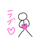 またまた来た！棒人間スタンプ♥️題2段（個別スタンプ：13）