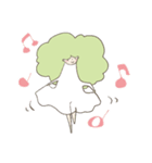 ブロッコリーヘアーの女の子 Ver.2（個別スタンプ：3）
