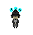 黒ハット（個別スタンプ：7）