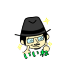 黒ハット（個別スタンプ：8）