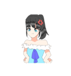 ポニテちゃん（肩出しワンピ）（個別スタンプ：3）