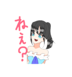 ポニテちゃん（肩出しワンピ）（個別スタンプ：8）
