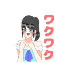 ポニテちゃん（肩出しワンピ）（個別スタンプ：11）