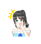 ポニテちゃん（肩出しワンピ）（個別スタンプ：14）
