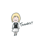 とても使える可愛い女の子のスタンプ（個別スタンプ：1）