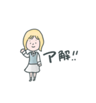 とても使える可愛い女の子のスタンプ（個別スタンプ：4）