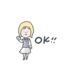 とても使える可愛い女の子のスタンプ（個別スタンプ：5）