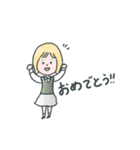 とても使える可愛い女の子のスタンプ（個別スタンプ：17）