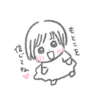 ハッピーもとこちゃん（個別スタンプ：4）