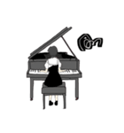 白黒系女子（個別スタンプ：6）