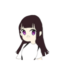 白黒系女子（個別スタンプ：12）