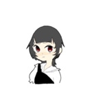 白黒系女子（個別スタンプ：13）