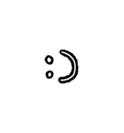 黒白のテキスト（個別スタンプ：35）