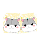 hamsters 双子ハムちゃん（個別スタンプ：1）