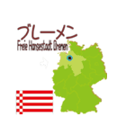 ドイツの地図（個別スタンプ：24）