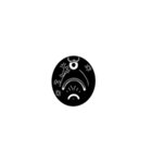 黒と白の眼球（個別スタンプ：3）