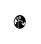 黒と白の眼球（個別スタンプ：6）