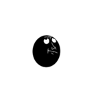 黒と白の眼球（個別スタンプ：10）