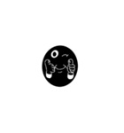 黒と白の眼球（個別スタンプ：11）
