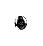 黒と白の眼球（個別スタンプ：12）