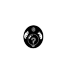 黒と白の眼球（個別スタンプ：15）