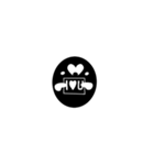 黒と白の眼球（個別スタンプ：16）