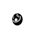 黒と白の眼球（個別スタンプ：17）