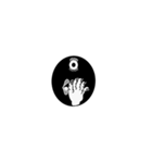 黒と白の眼球（個別スタンプ：28）