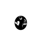 黒と白の眼球（個別スタンプ：33）