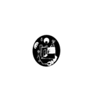 黒と白の眼球（個別スタンプ：38）