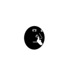 黒と白の眼球（個別スタンプ：39）