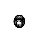 黒と白の眼球（個別スタンプ：40）