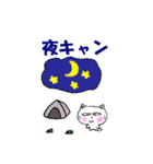 アウトドアスタンプ白猫のミャウ（個別スタンプ：30）