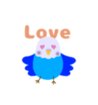 けなげに返信する青インコ（個別スタンプ：3）