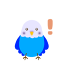 けなげに返信する青インコ（個別スタンプ：6）