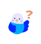 けなげに返信する青インコ（個別スタンプ：7）