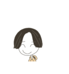 どっちにもとれちゃう顔（個別スタンプ：1）