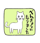 安心の言葉・白猫（個別スタンプ：29）