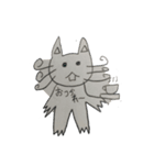 猫(キャッキ)のスタンプ（個別スタンプ：1）