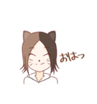 きつねこ系女子（個別スタンプ：4）