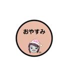 女の子可愛い判子型スタンプ（個別スタンプ：6）