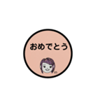 女の子可愛い判子型スタンプ（個別スタンプ：11）