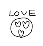 素朴な顔文字4です（個別スタンプ：1）
