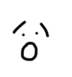 適当に描いたかおー1（個別スタンプ：4）